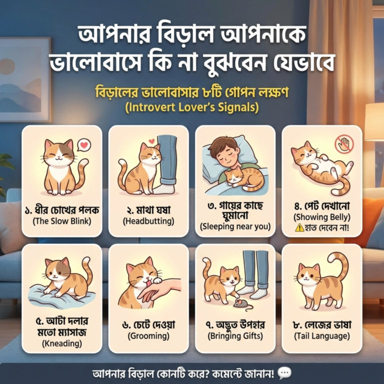 বিড়ালের ভালোবাসা প্রকাশের লক্ষণ